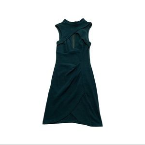 Small dark aqua green dress.